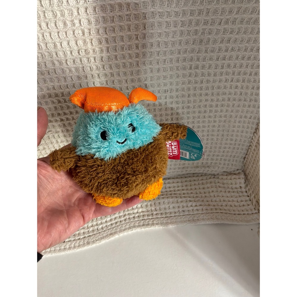 BreakfastBumz Unisex BumBumz Colton Coffee Cup Plush 4.5 Inch Brown Blue BBZ5-52